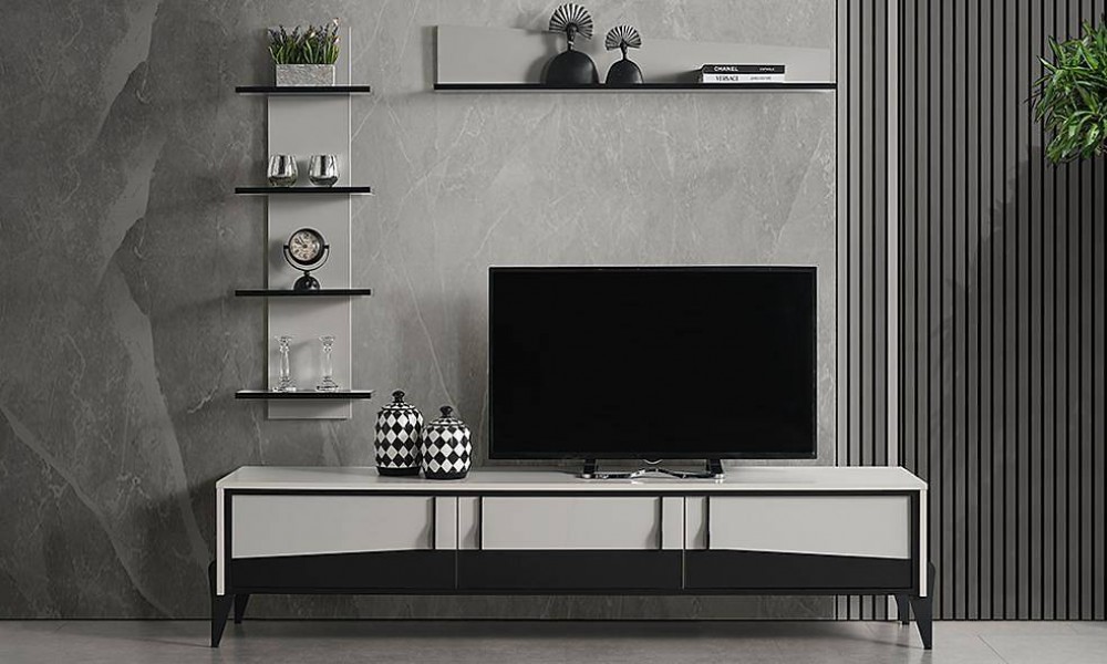 Lindo Tv Ünitesi - Sis Gri Modern TV Ünitesi