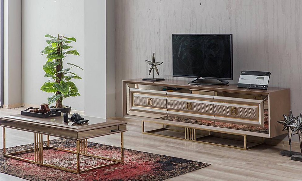 Işıltı Luxury Tv Sehpası V2Avangarde TV Ünitesi