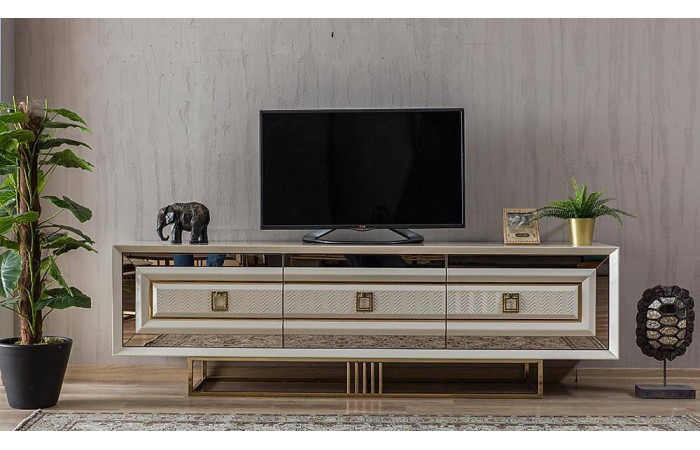 Işıltı Luxury Ekru Tv Sehpası