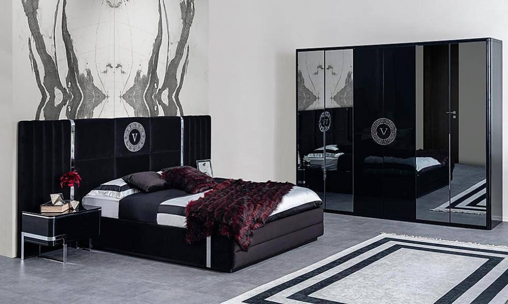 Versace Luxury Bazalı Yatak OdasıLuxury Yatak Odası