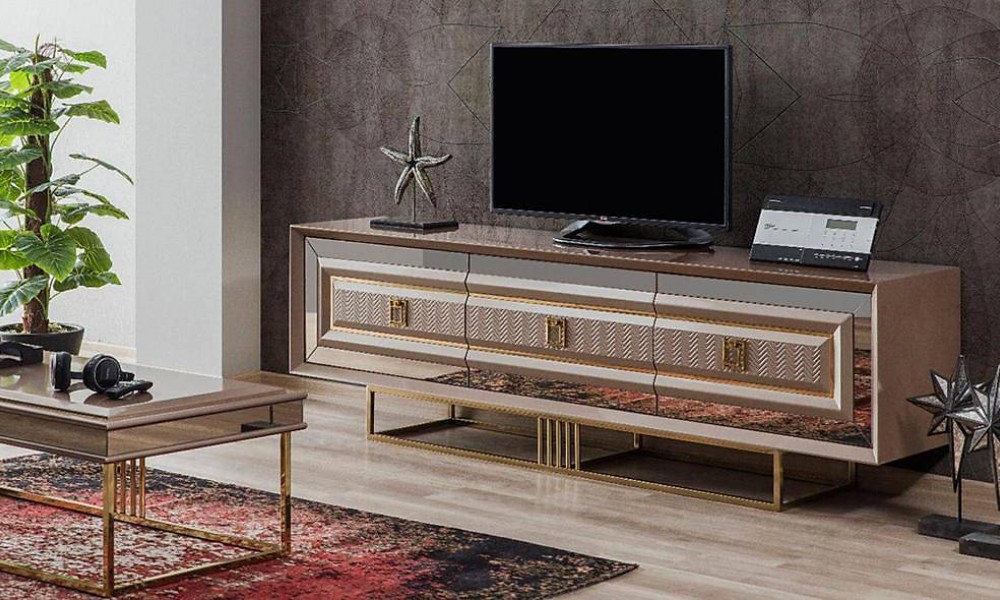 Işıltı Luxury Tv Sehpası V2Avangarde TV Ünitesi