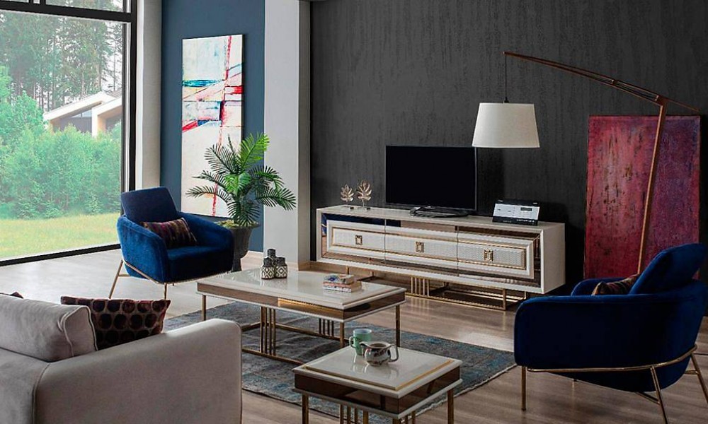 Işıltı Luxury Ekru Tv SehpasıAvangarde TV Ünitesi