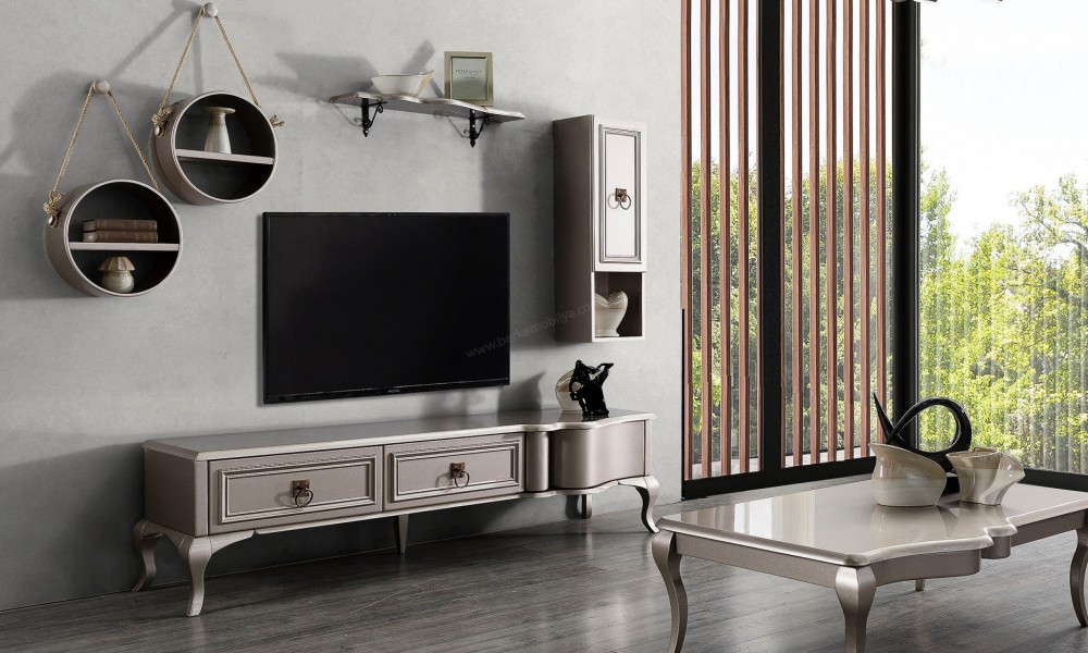 Lexus Wooden Tv Ünitesi ParlakAhşap TV Ünitesi