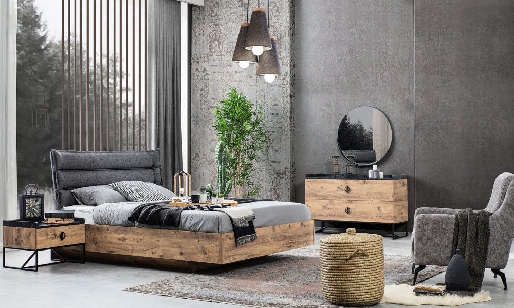 Loft Metal Yatak Odası TakımıModern Yatak Odası