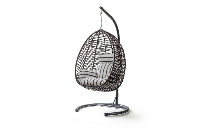 Rattan Bahçe - Balkon Salıncağı Kahve - Zebra Minder CV-02 Salıncak