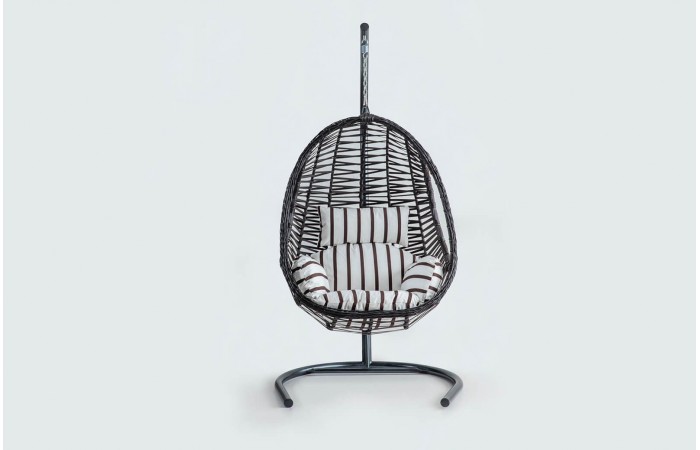 Rattan Bahçe - Balkon Salıncağı Kahve - Zebra Minder CV-12 Salıncak