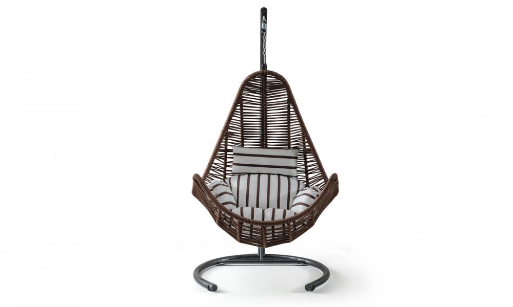 Rattan Bahçe - Balkon Salıncağı Kahve - Zebra Minder CV-33 SalıncakSalıncak