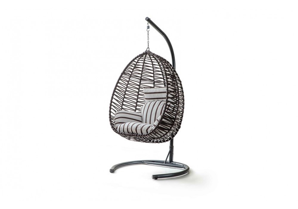 Rattan Bahçe - Balkon Salıncağı Kahve - Zebra Minder CV-02 Salıncak