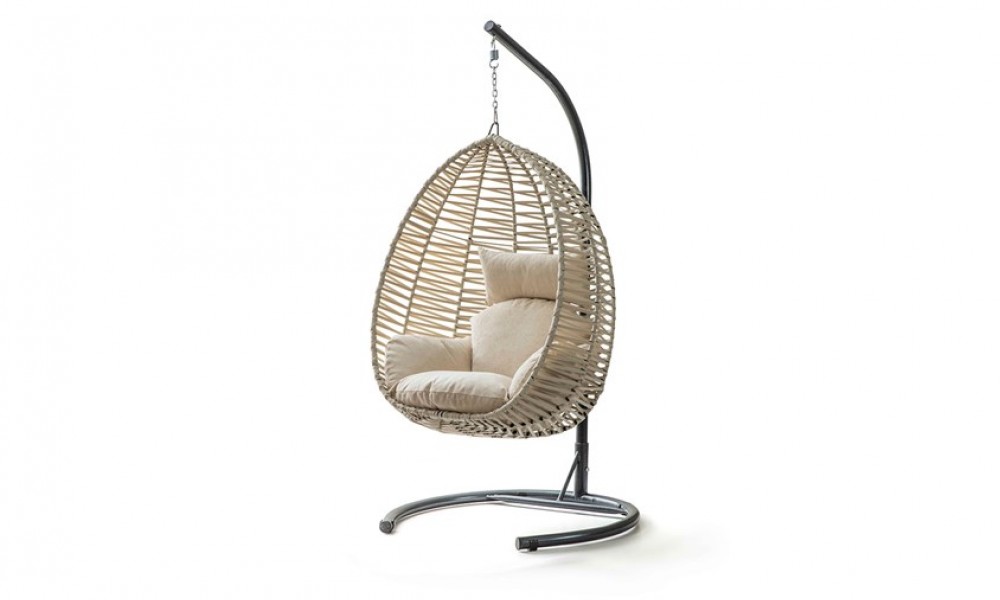 Rattan Bahçe - Balkon Salıncağı Krem - Krem Minder CV-05 SalıncakSalıncak