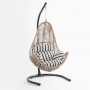 Rattan Bahçe - Balkon Salıncağı Krem - Zebra Minder CV-38 SalıncakSalıncak