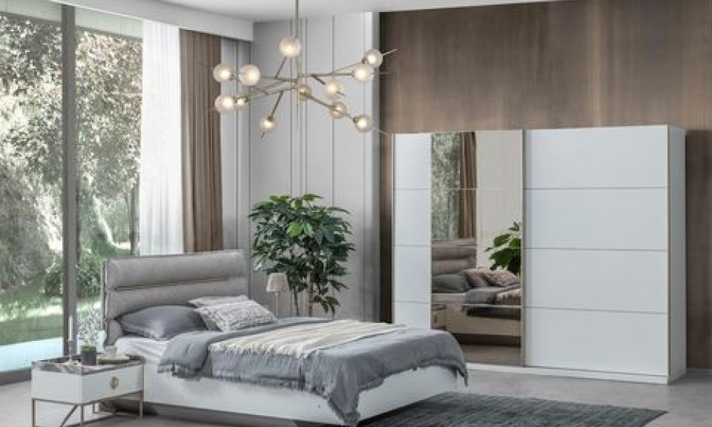 Loft Gold Yatak Odası Takımı, Sürgü KapaklıModern Yatak Odası